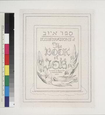 Illustrations of the Book of Job invented & engraved by William Blake: Title page [1 of 22 engravings]