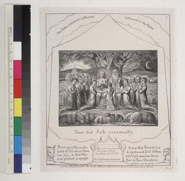Illustrations of the Book of Job invented & engraved by William Blake  [2 of 22 engravings]