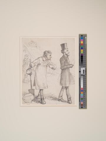 Two Men with Woman and Children in Background