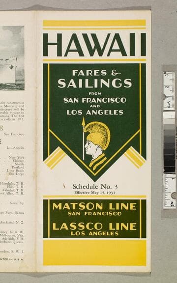 Hawaii fares & sailings from San Francisco and Los Angeles : Schedule No. 3