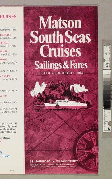 Matson South Seas cruises : sailings & fares