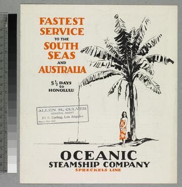 Fastest service to the South Seas and Australia