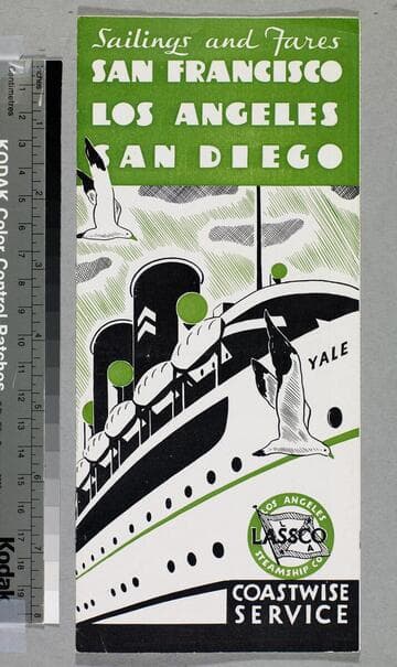 Sailings and fares : San Francisco Los Angeles San Diego