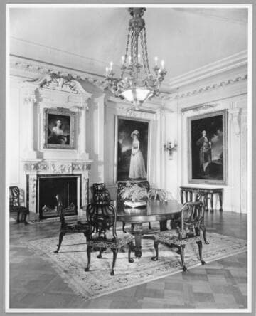 Dining room in the Huntington residence