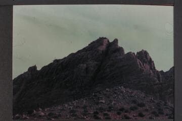 North, Middle, South Echo Peaks.  Climbing route up the slot