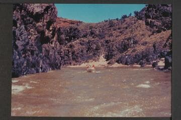 Harris-Brennan boat; Westwater Canyon.  Approximately 6,000 cfs