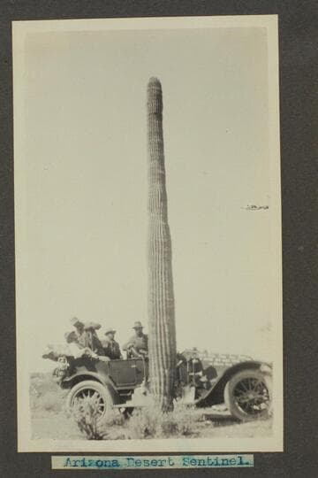 Zahn trip to San Juan placers in a Franklin car. Arizona Desert Sentinel