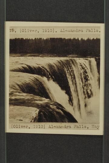 (Oliver, 1910).  Alexandra Falls