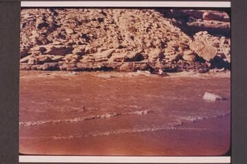 One of the Nevills San Juan punts in Government Rapid.  Mex. Hat gauge:  6,980