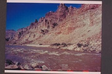 Across head of rapid no. 1; Cataract Canyon, approximate gauge 25,000 cfs