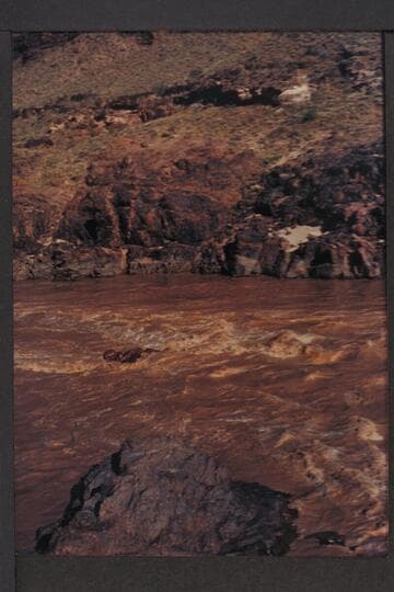 Rock 1/3 way across from right bank; head of Granite Narrows