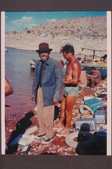 Jim Jordan being costumed as Frank Goodman by Frank LaRue. Gods Pocket