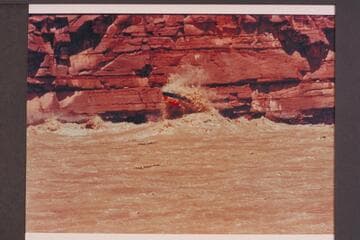 The "Rattlesnake" in Unkar Rapid. Prel. Bright Angel gauge: 123,800 cfs