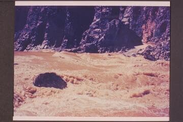 Horn Creek Rapid.  Bright Angel gauge:  July 19:  19,700 cfs.  July 20:  18,500 cfs.  July 21:  17,400 cfs