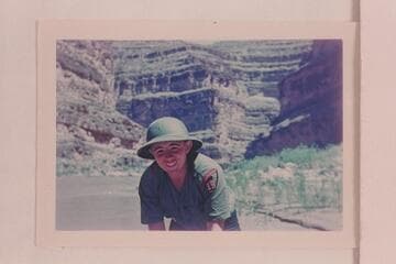 Don Frost, nephew of Jack Frost. San Juan River below Honaker Trail