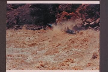 The "Rattlesnake" in Vulcan Rapid. Preliminary Bright Angel gauge: June 19: 107,000. June 20: 100,000