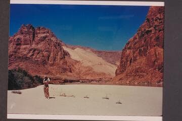 Beach on left bank 2 miles above Lees Ferry. Russ Haverick