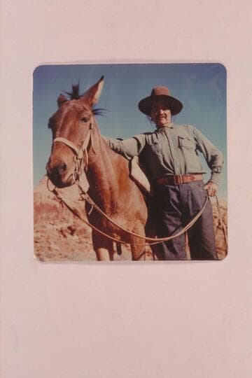 Whitehat and his mule.  Chathalgaii.  Buck Whitehat served as guide for the 1955 land cruise to Rainbow Bridge and into Navajo Canyon.  Whitehat is Navajo