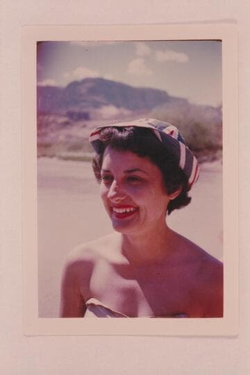 Olive McIntyre, Grand Junction, Colorado. Member of the Mexican Hat Expedition party in Glen Canyon, 1951, May 11-17