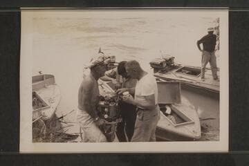 Bill Beer and Rod Sanderson setting up the motors.  Lees Ferry