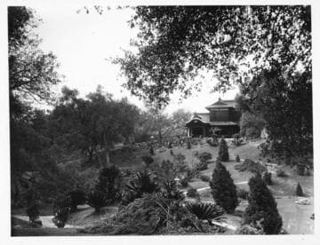 Japanese garden and tea house, circa 1914
