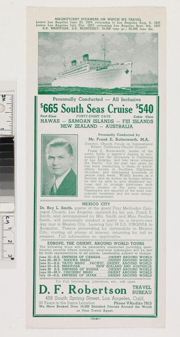 Personally conducted -- all inclusive South Seas Cruise