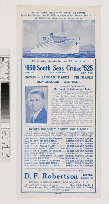 Personally conducted -- all inclusive South Seas Cruise