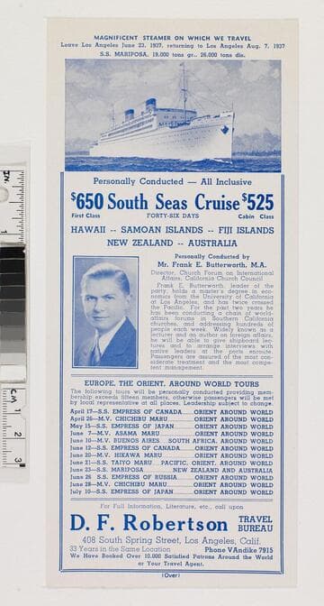 Personally conducted -- all inclusive South Seas Cruise