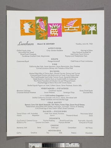 Luncheon aboard SS Monterey