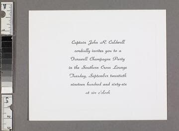 Farewell champagne party invitation