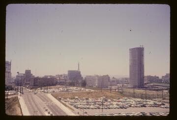 Looking down Grand Avenue from courthouse roof