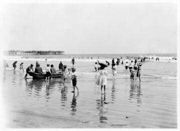 Bathers on the beach