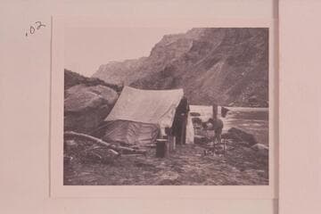 The dark room tent inside a canvas tent which they [Kolb brothers] carried for their protection