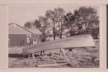 The aluminum boat for outboard motor operation added to the fleet of the "Mexican Hat Expeditions" in 1953; Blanding, Utah
