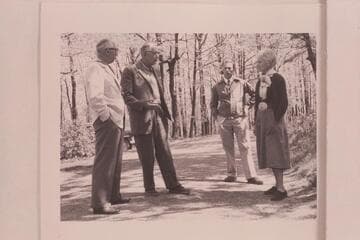Frank Masland, John Doerr, chauffer and Mary Abbott; King's Gap