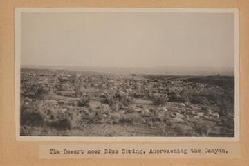 The desert near Blue Spring. Approaching the canyon