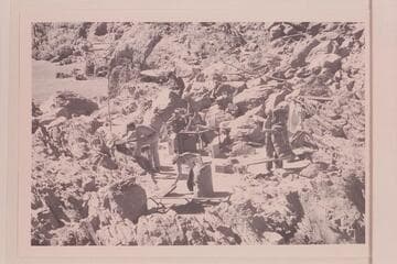 Camp of the Caltech crew opposite Mineral Canyon