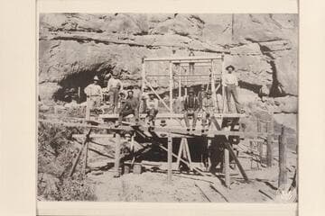 Steamer "Charles H. Spencer" under construction at Warm Creek