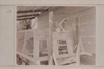 The "Esmeralda II" under construction at Paso Robles