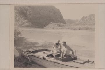 The "Esmeralda" [II] at Lees Ferry.  Marston; M.[argaret] Marston; Hudson