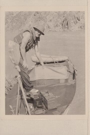 The "Esmeralda II" and her builder, Ed Hudson