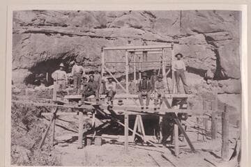 Steamer "Charles H. Spencer" under construction at Warm Creek