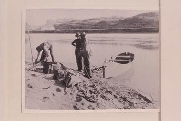 John Ginty; Eugene Ginty; Timothy O'Keefe. Ginty and his son, Stanton, O'Keefe, Uden, and probably Jack Egan launched two boats at the mouth of Crescent Creek early in 1897, Oct., and worked down Glen Canyon, arriving Lees Ferry in Jan
