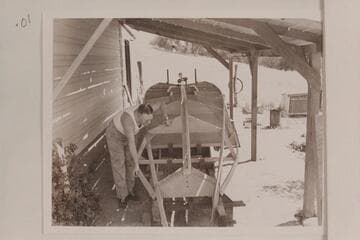 The "Esmeralda II" under construction at Paso Robles