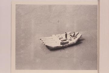 Grand Canyon Park Ranger patrol unit. Originally built and rigged by Jack Currey and modified in minor elements by head boatman Glade Ross. Started regular patrols 1968, Apr. to clean beaches