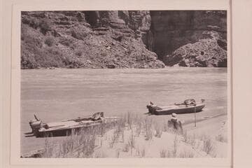 The "CACTUS" and the "BOOTOO" opposite Deer Creek. The "RATTLESNAKE" is on the opposite shore at left