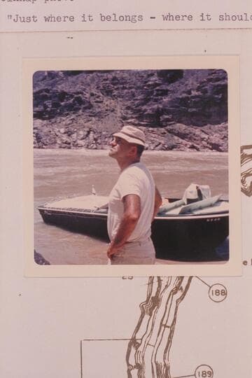 Earl Komie.  Prospect Dam Site.  "Just where it belongs--where it should be."