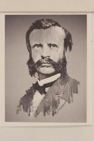 John Wesley Powell.  Painting in Red Canyon Visitor Center