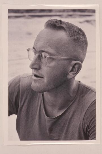 Jack Rigg at head of Lake Mead. End of run by motor boats