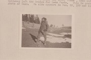 Between Lees Ferry and Flagstaff.  "That is Knox, all right.  He was a rangy fellow." (Lou Chaffin, Payson, 1955, Oct. 25)